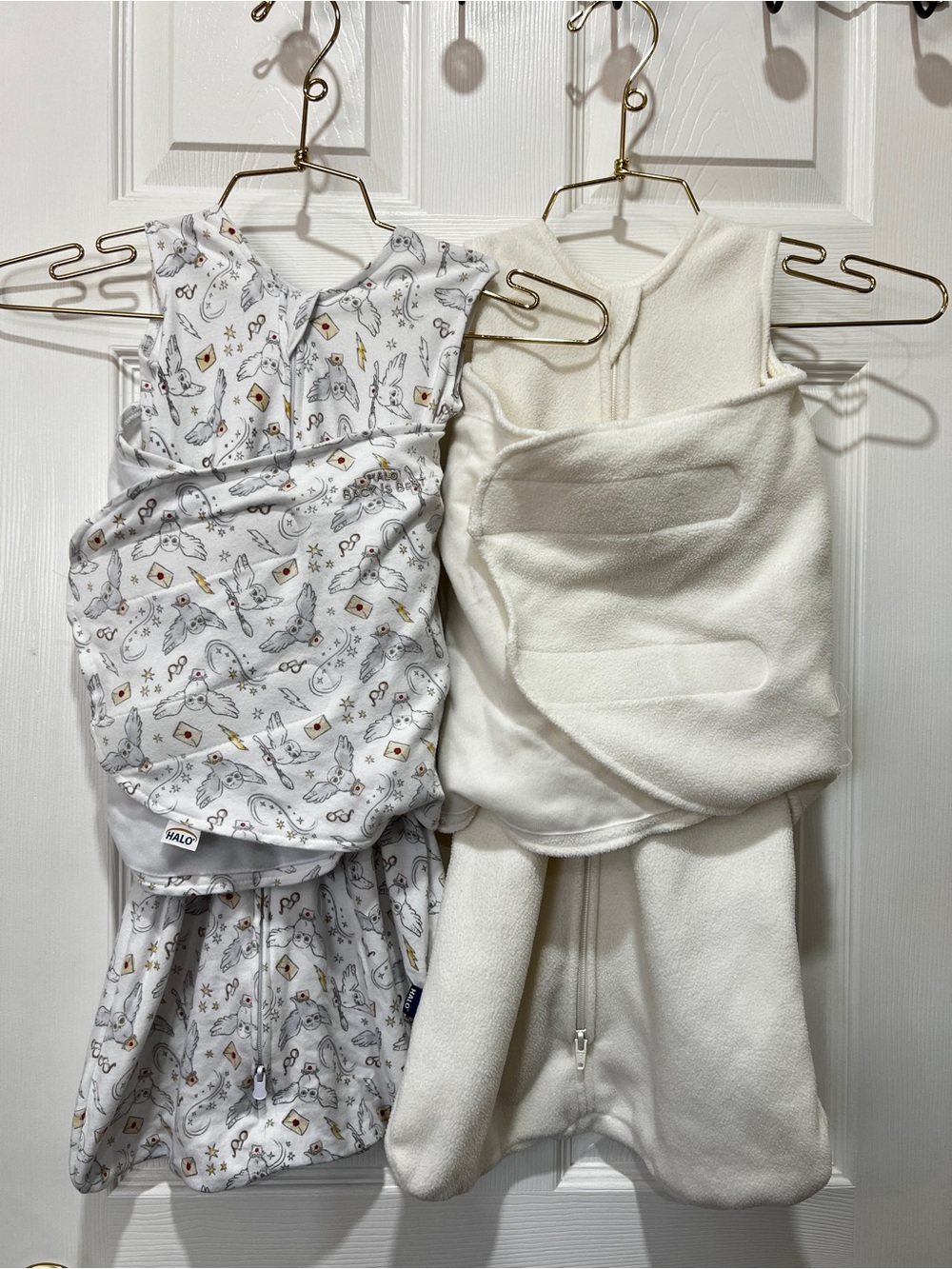 Lot of 2 Halo Sleep Sack Swaddle Size 3-6 Months Baby Fleece & Cotton